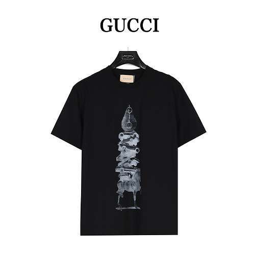 Maniche corte stampate GC Gucci 24ss prop stack