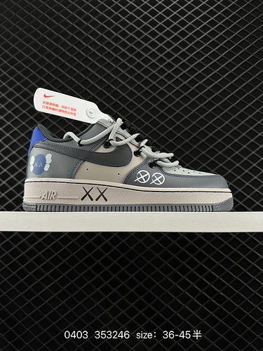 23 ▪️Kaws x NK Air Force '7 Low Air Force One customized strapped low-top casual sneakers KS6869-888