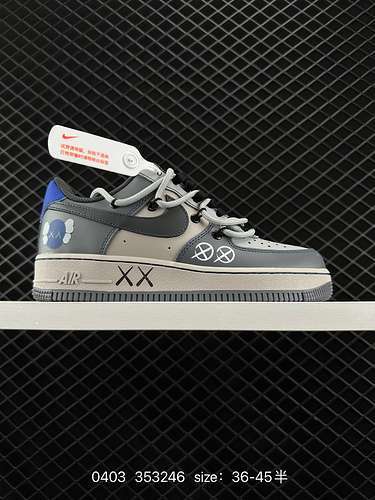 23 ️Kaws x NK Air Force 7 Low Air Force One sneakers casual basse con cinturino personalizzate KS686