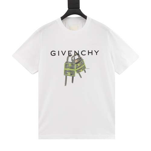 T-shirt a maniche corte con stampa lucchetto GVC 23SS 4G