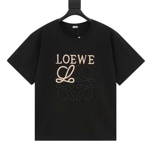 Maniche corte con logo ricamato LELoewe 22ss