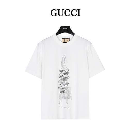 Maniche corte stampate GC Gucci 24ss prop stack