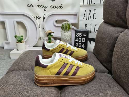 304DAdidas Originals Gazelle Bold W clover three-layer thick sole low-top retro versatile casual spo