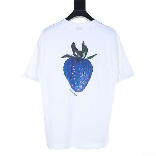 T-shirt a maniche corte con stampa Big Strawberry di Burberry BBR Fruit Series