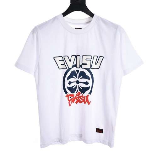 Tshirt EVISU con stampa floreale in stile giapponese Baijia