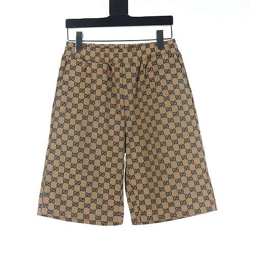 Shorts Gucci GUC in jacquard con stampa all over