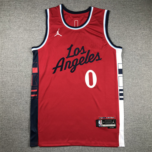 24th Season Clippers No. 0 Russell Westbrook Red