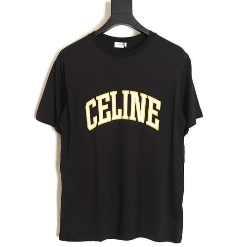 T-shirt a maniche corte stampata con slogan CE Celine 24SS