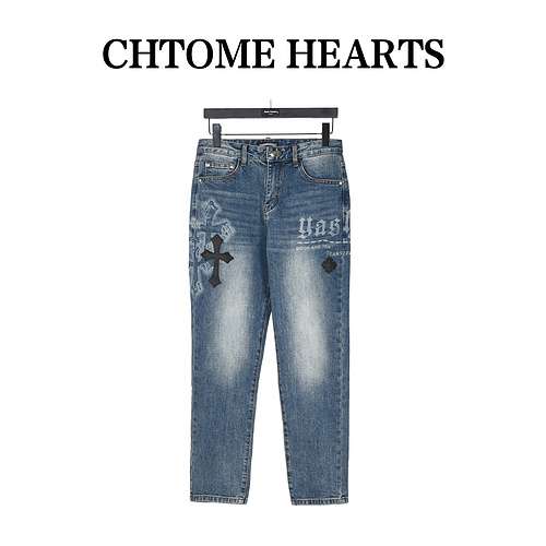 Pantaloni in denim incrociati classici CHCro Heart