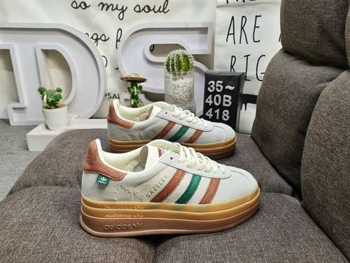 418DAdidas Originals Gazelle Bold W clover three-layer thick sole low-top retro versatile casual spo