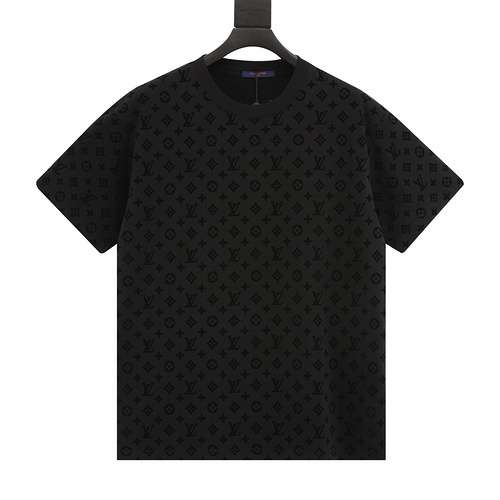 Tshirt a maniche corte con logo jacquard all-over 1V