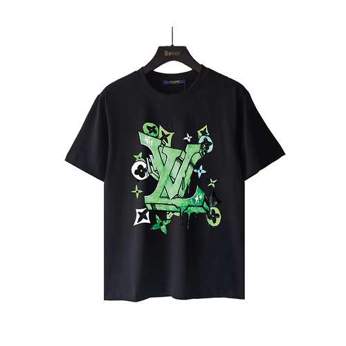 Tshirt a maniche corte con logo LVLouis Vuitton 24SS verde L Bafanglaicai