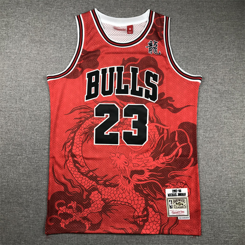 24th Season Year of the Dragon Commemorative Edition Bulls No. 23 Jordan Red