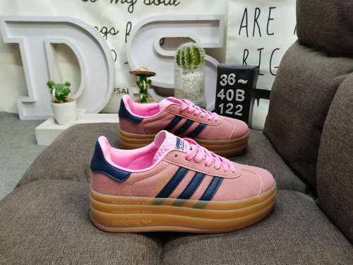 122DAdidas Originals Gazelle Bold W clover three-layer thick sole low-top retro versatile casual spo