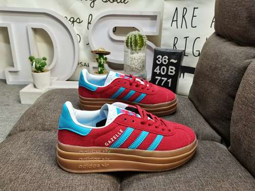 771DAdidas Originals Gazelle Bold W clover three-layer thick sole low-top retro versatile casual spo