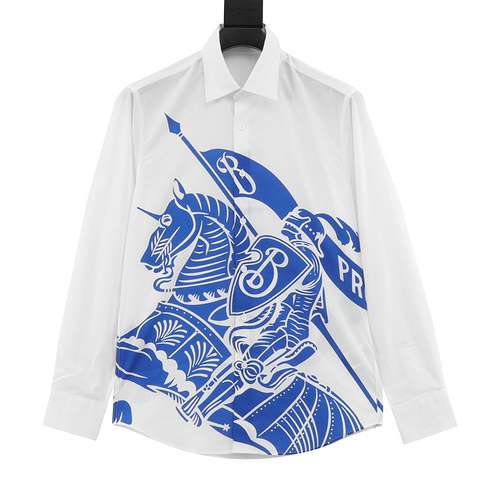 Nuova camicia stampata allover a maniche lunghe BBR War Horse