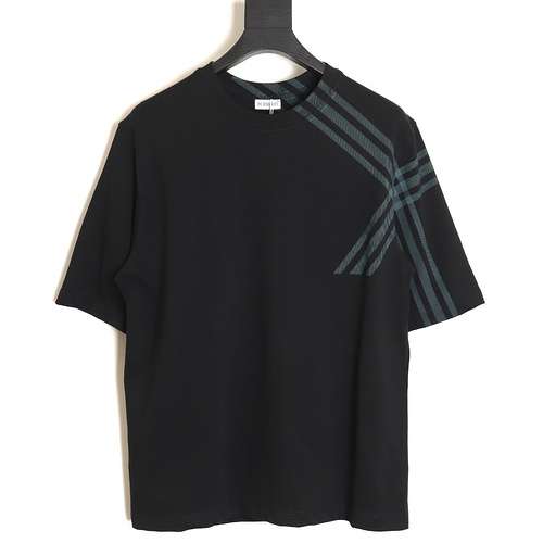 Tshirt a maniche corte a righe incrociate BBR Burberry 24SS