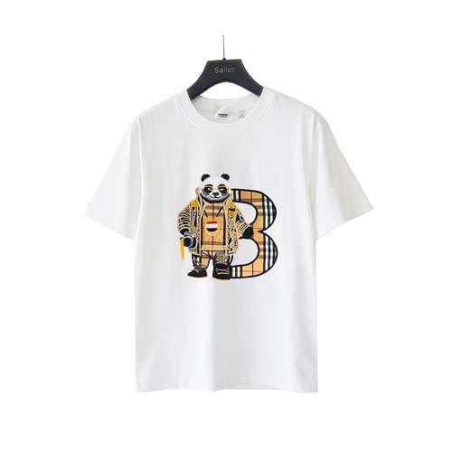 Tshirt a maniche corte ricamata con patch BBR Burberry Panda