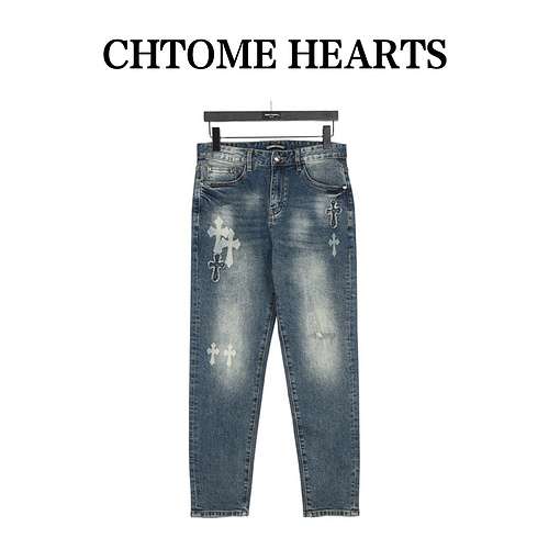 Pantaloni in denim incrociati classici CHCro Heart