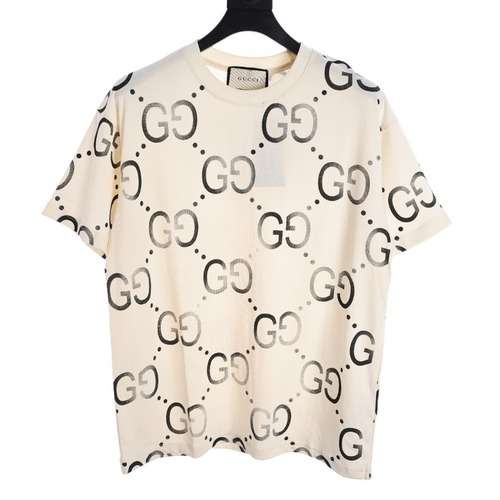 T-shirt a maniche corte con motivo GG all-over sfumato