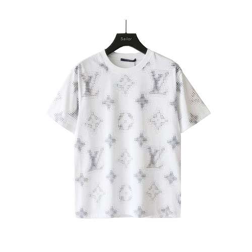 Tshirt a maniche corte con logo sfumato all-over di LVLouis Vuitton 24SS