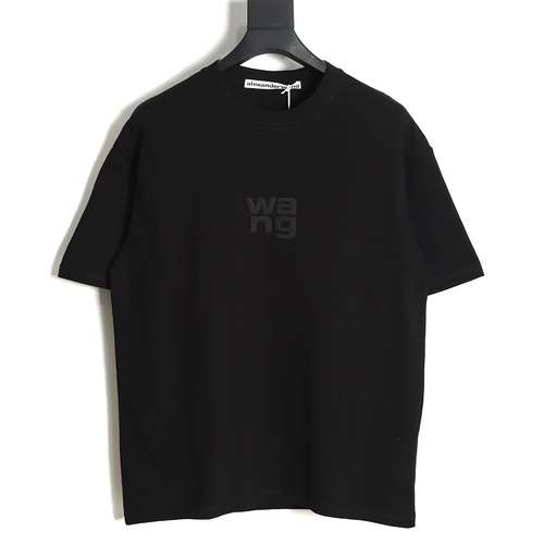 Maglietta a maniche corte con lettera bandiera in schiuma AW Alexander Wang 23SS