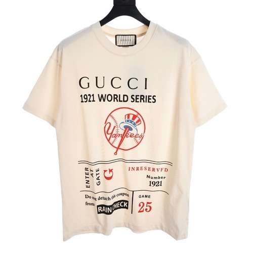 T-shirt a maniche corte con stampa di lettere commemorative GC 1921