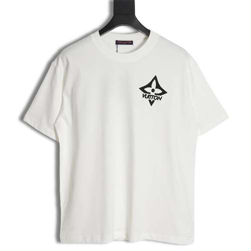 T-shirt a maniche corte con stampa di lettere in schiuma LV Louis Vuitton 23SS