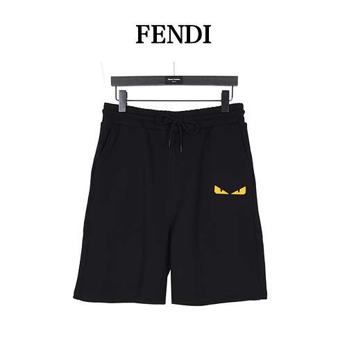 FDFendi Pantaloncini casual Little Monster con occhi ricamati