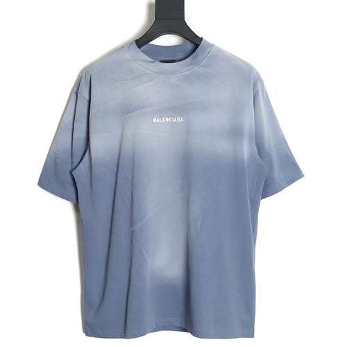 Tshirt BLCG Balenciaga 24SS a maniche corte lavate sfumate