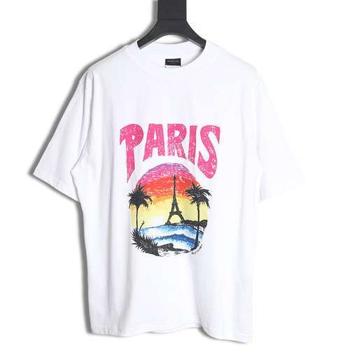 Tshirt hawaiana a maniche corte BLCG Balenciaga 24SS