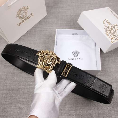 VER fan original men's leather belt counter quality VER fan men's belt ready for sale width 3.8CM co