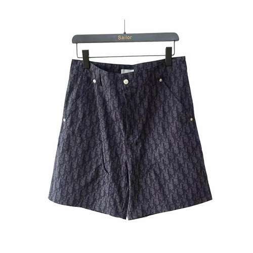 Shorts in denim jacquard blu scuro CDDior