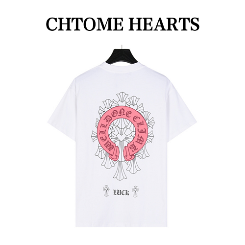 T-shirt a maniche corte con stampa in schiuma d'amore in sanscrito CHCro Heart