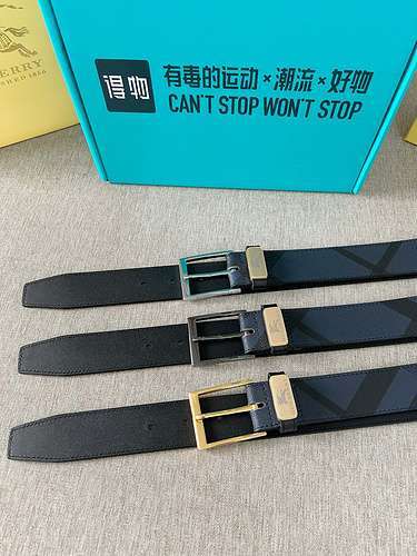 BURBERRY Belt Wholesale Burberry Boys Belt Wholesale Original Genuine Leather Material Spot Sale Wid