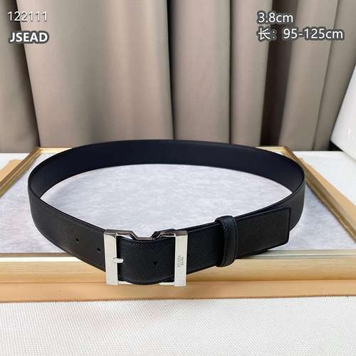 PRADA Belt Wholesale PRADA Boys Belt Wholesale Original Genuine Leather Material Spot Sale Width 3.8