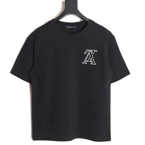 T-shirt a maniche corte con stampa del logo capovolto di LV Louis Vuitton 24SS