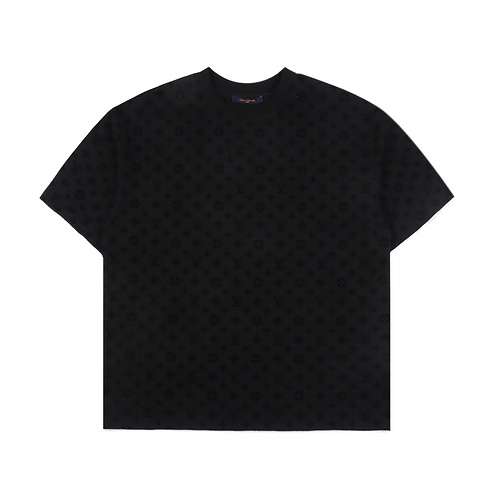 T-shirt a maniche corte con logo Louis Vuitton jacquard all-over