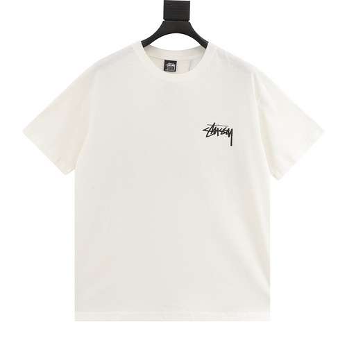 Maglietta a maniche corte con stampa Stussy Stuxi 24SS cracking nera 8 V