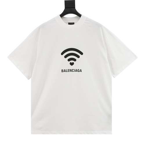 BLCG24ss WIFI love maglietta a maniche corte con stampa diretta con inchiostro bianco