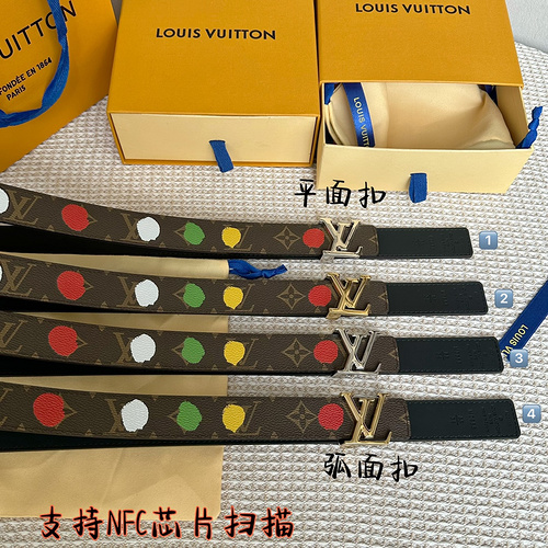 LV original men's and women's leather belts counter quality LV men's and women's belts in stock whol