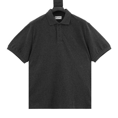 Polo a maniche corte ricamata in misto cotone piqué SLP Yves Saint Laurent