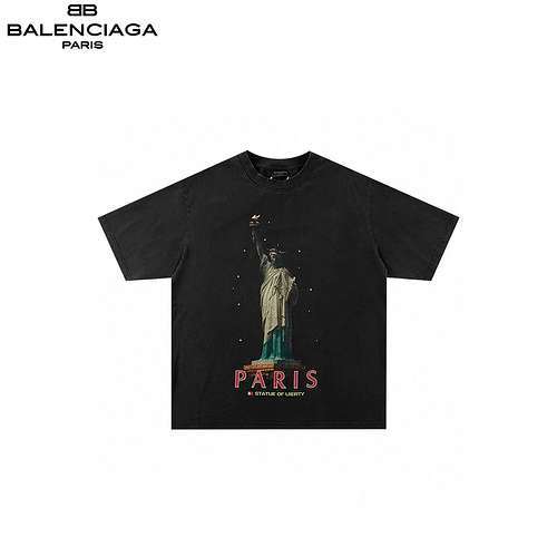 BLCGBalenciaga 24FW Lady Liberty a maniche corte effetto invecchiato