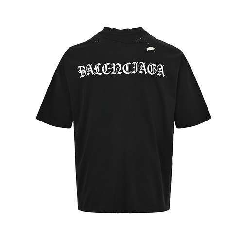 BLCGBalenciaga 24ss Lettere sanscrite sul retro delle maniche corte