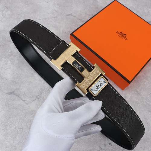 H Aima original men's leather belt counter quality H Aima men's belt ready for sale width 3.8CM comp