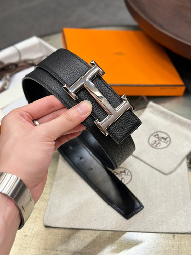 H Aima original men's leather belt counter quality H Aima men's belt ready for sale width 3.8CM comp