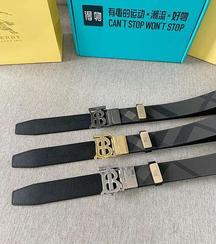 BURBERRY Belt Wholesale Burberry Boys Belt Wholesale Original Genuine Leather Material Spot Sale Wid