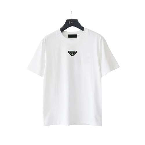 Tshirt PRD Prada 24SS a maniche corte con logo triangolo sul petto