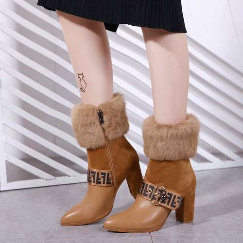 FENDI Fendi's new rabbit fur short boots size: 35-41 (41 customized) Q62YS30