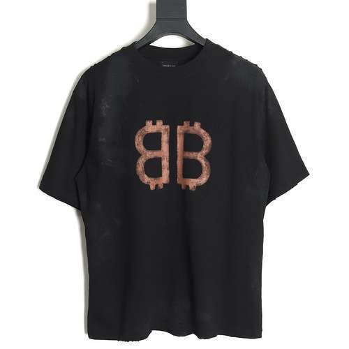 T-shirt a maniche corte BLCG Balenciaga 23SS BB Bitcoin